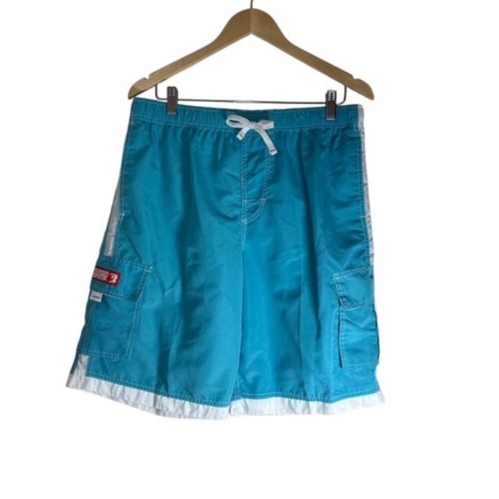 INGEAR Trunks Board Blue Shorts Mens Size XL‎ Blue Swim Trunks Lined Pockets